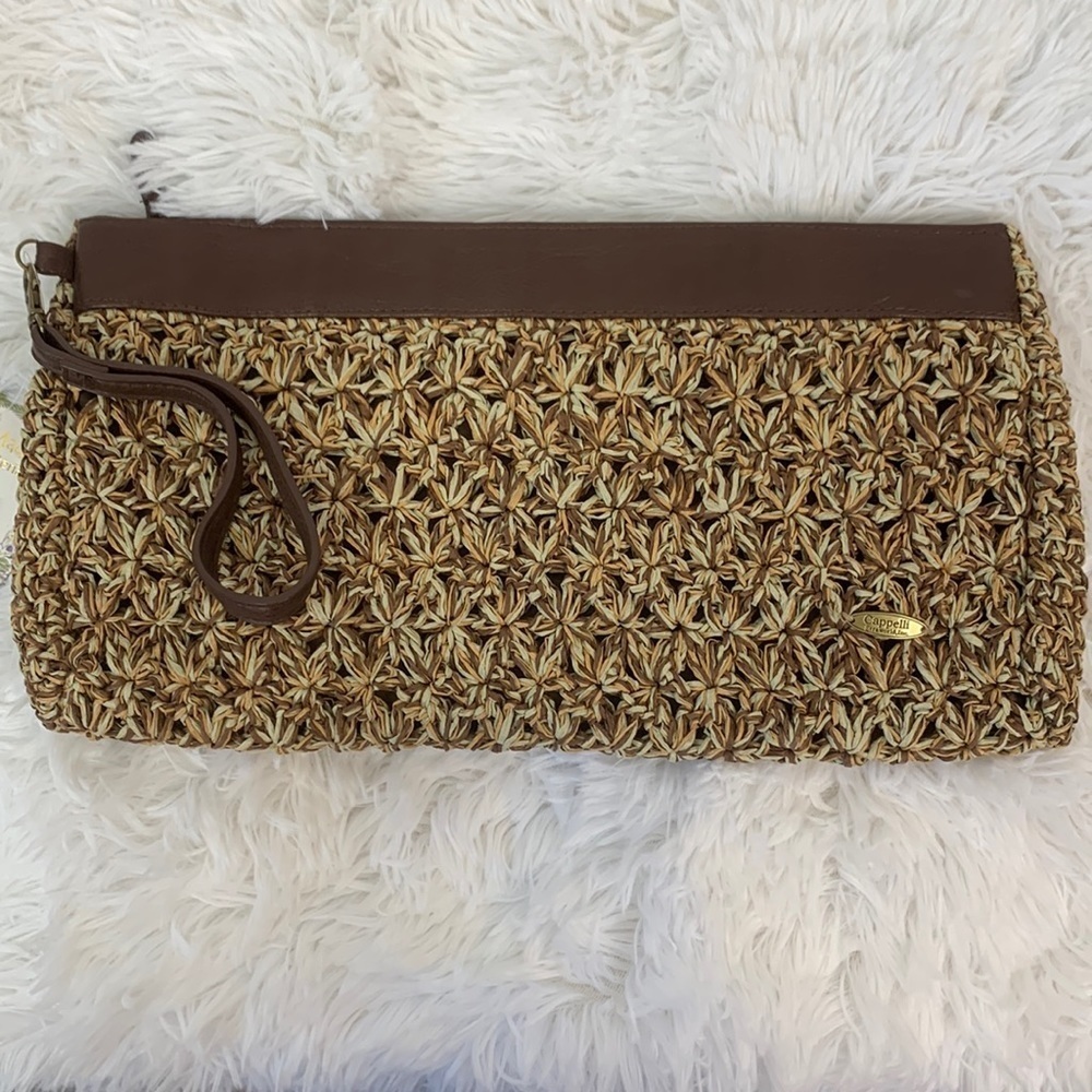 Cappelli Straworld Woven Clutch- NWT